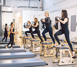 Chair Pilates teacher training class at ALIGN Pilates Studios